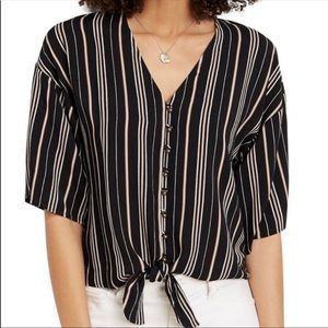 Maurices Tie Front Blouse